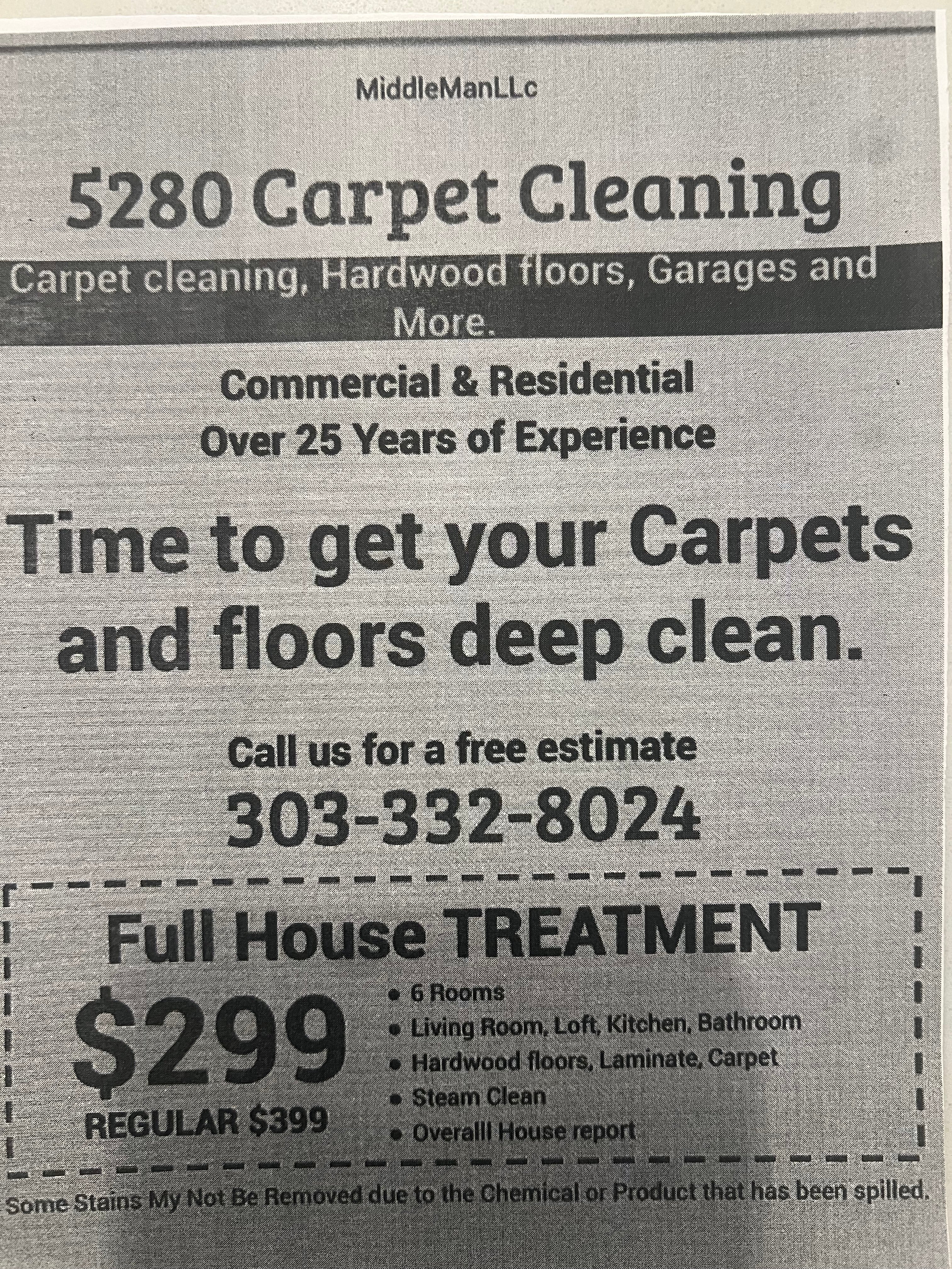 5280 Carpet and floors cleaning services